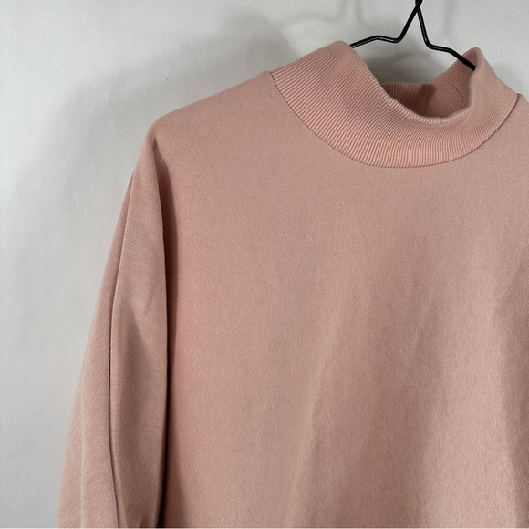 Banana Republic Puff-Sleeve Mock Neck Fleece Sweatshirt | Size Medium - Picture 6 of 13